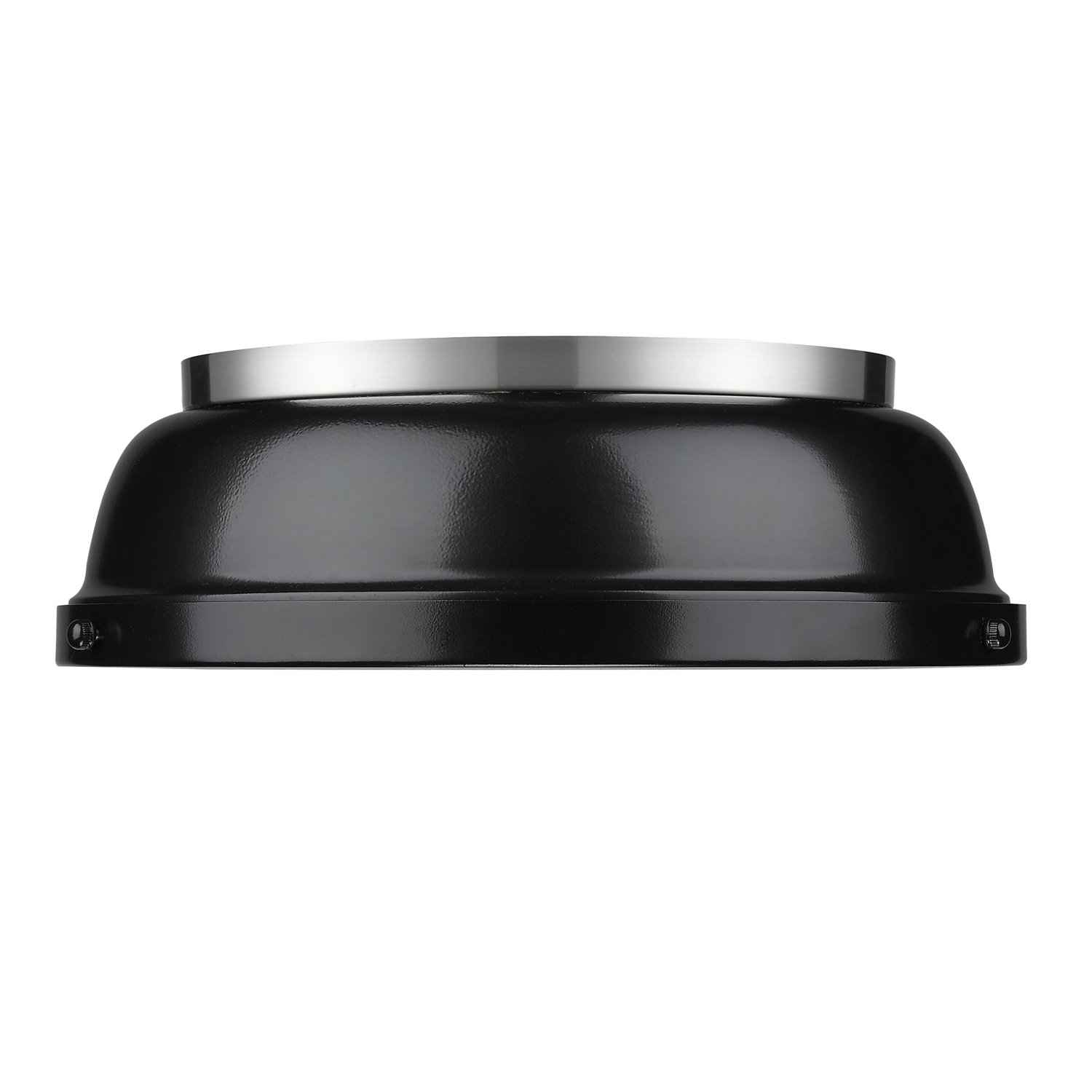Calico 2 Light Steel Flush Mount, Black, Pewter