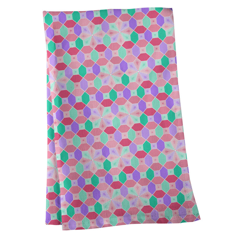 Mcguigan Tea Towel Kitchen Towel, Beige/Pink, Poly Twill