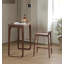 Table de bar italienne italienne en noyer noir