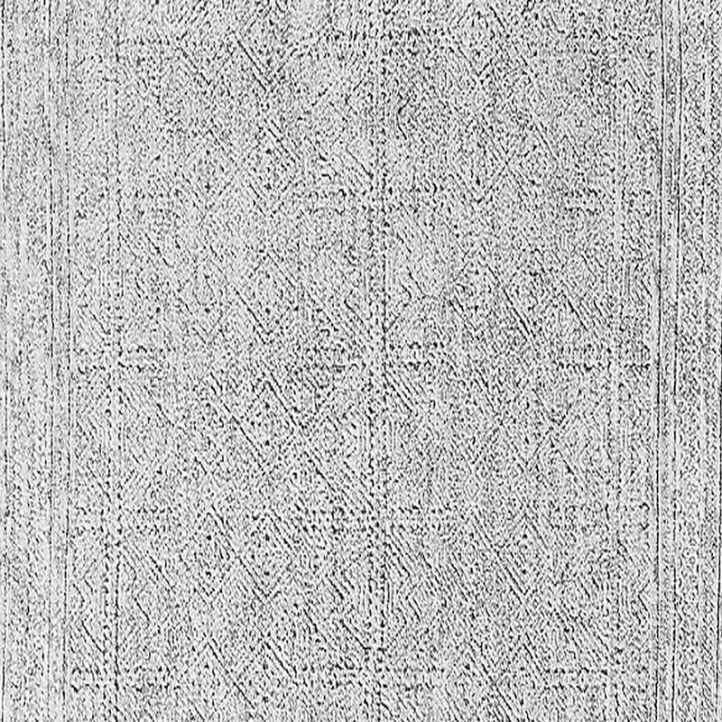 Tapis gris en polyester / chenille tissé à la machine Meirah, Carré 3 pi