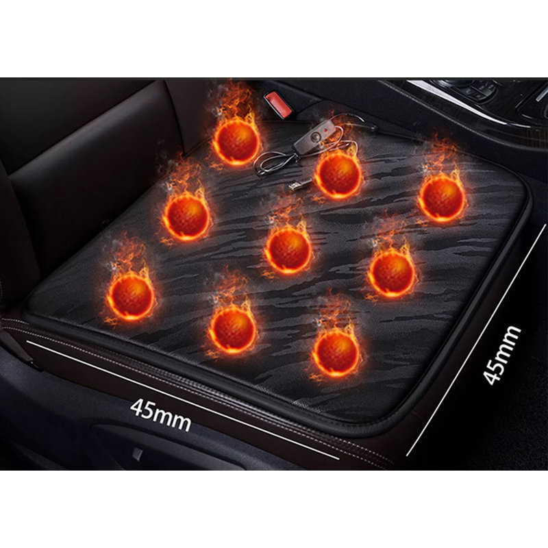 Universal Usb Heated Seat Cushion Pad Seat Cover Office Chair Warm Mat Winter, Black
