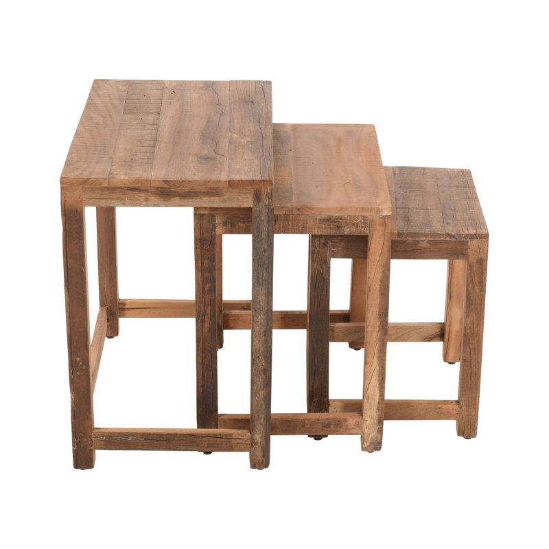 Preesall 24'' tall Solid Wood Nesting Tables