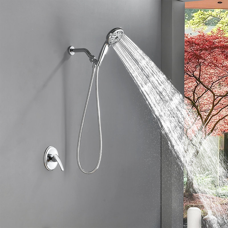 Volume Control Shower Faucet with Rough in-Valve, Chrome