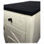 Table de chevet blanche + noire avec tiroir et station de charge. Table basse classique avec espace de rangement spacieux