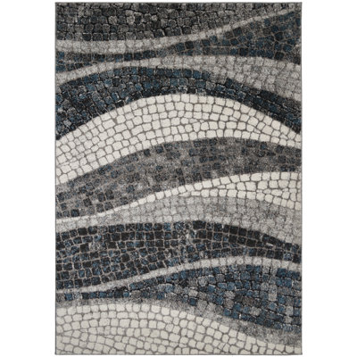 Tapis gris / bleu Isla