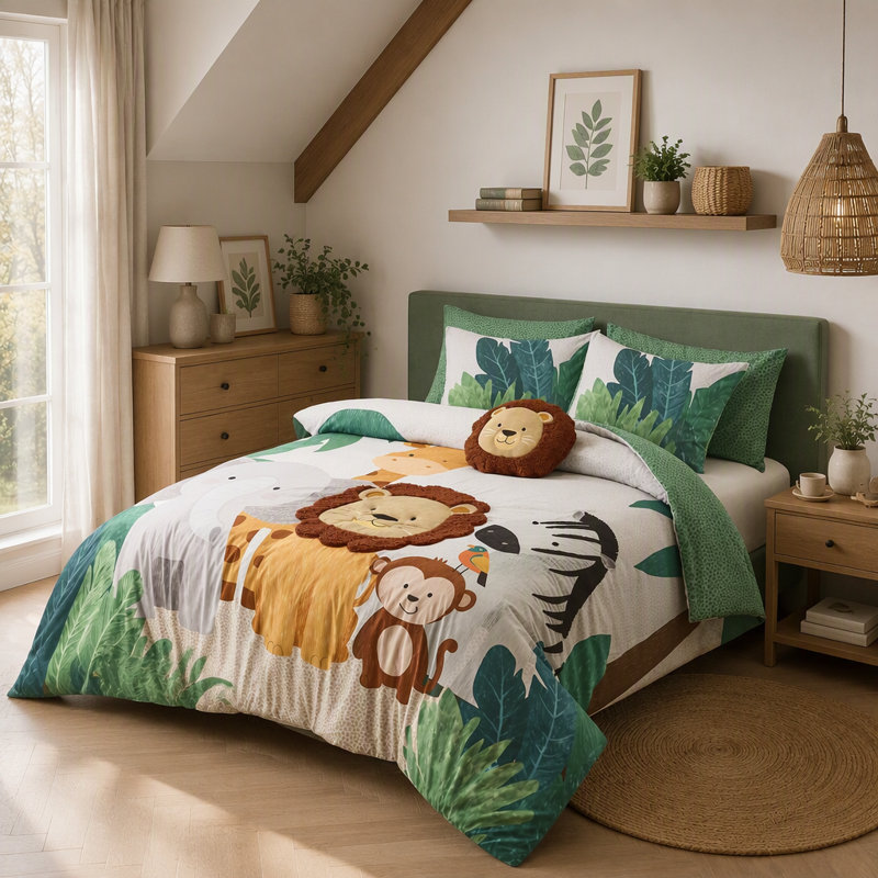 6 PCS Full/Queen Comforter Set, Green