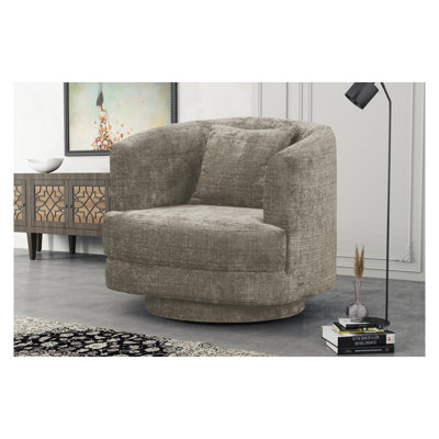 Latricia Upholstered Swivel Barrel Chair