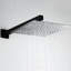 Douche murale noire matte - pomme de pluie 10 po, main avec boyau de 59 po, débit réglable, corrosion, système d'égouttement pour salle de bain noir, tête et douche, fabrication en laiton,