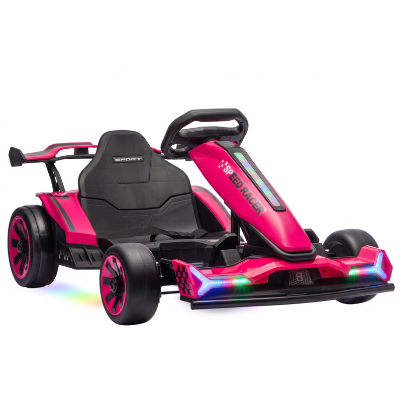 HOMCOM Go Kart Toy, Pink