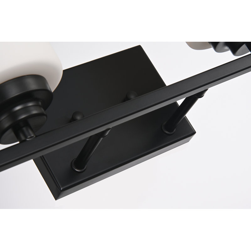 Éclairage pour meuble-lavabo Burdene, 4, Noir mat