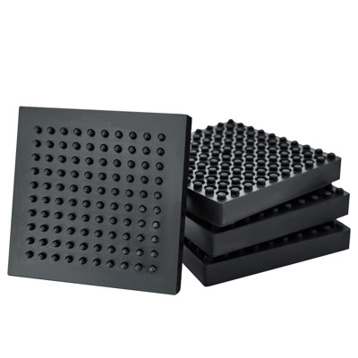 Exercise Equipment Mat - 4 X 4 X 0.8 Inches 4 Pcs Non Slip Noise Reduction Anti Vibration Treadmill Stationary Bike Mats, Heavy Duty Thick Steel Embed -  FAST APPLIANCES LLC, ZXB08953CS7N