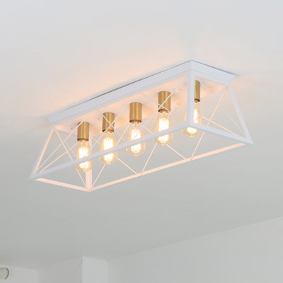 Plafonnier encastré rectangulaire 5 lumières Ciarrai