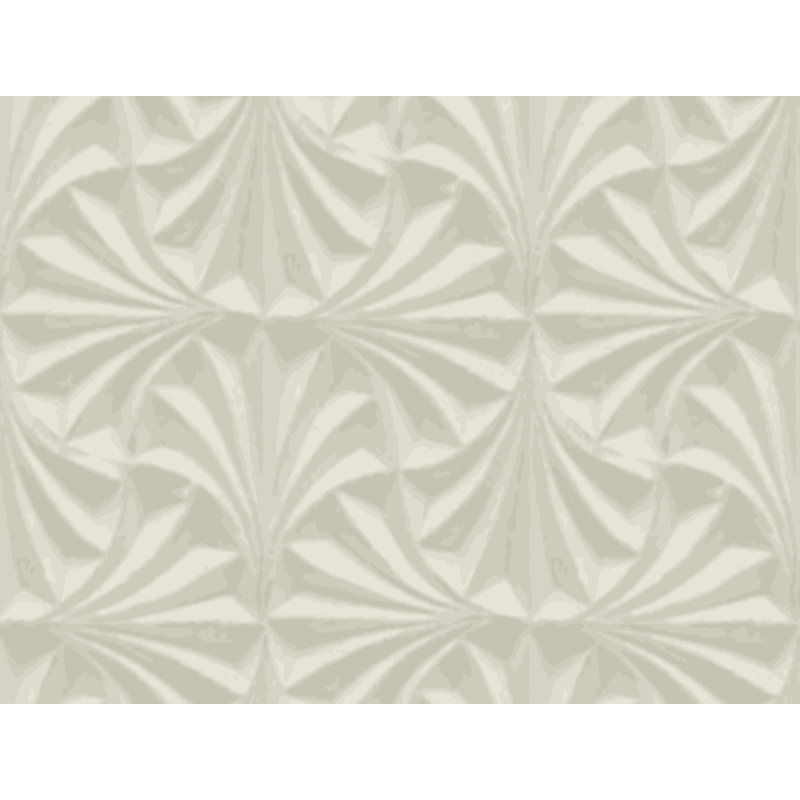 Sculpted Fans Wallpaper, Brown
