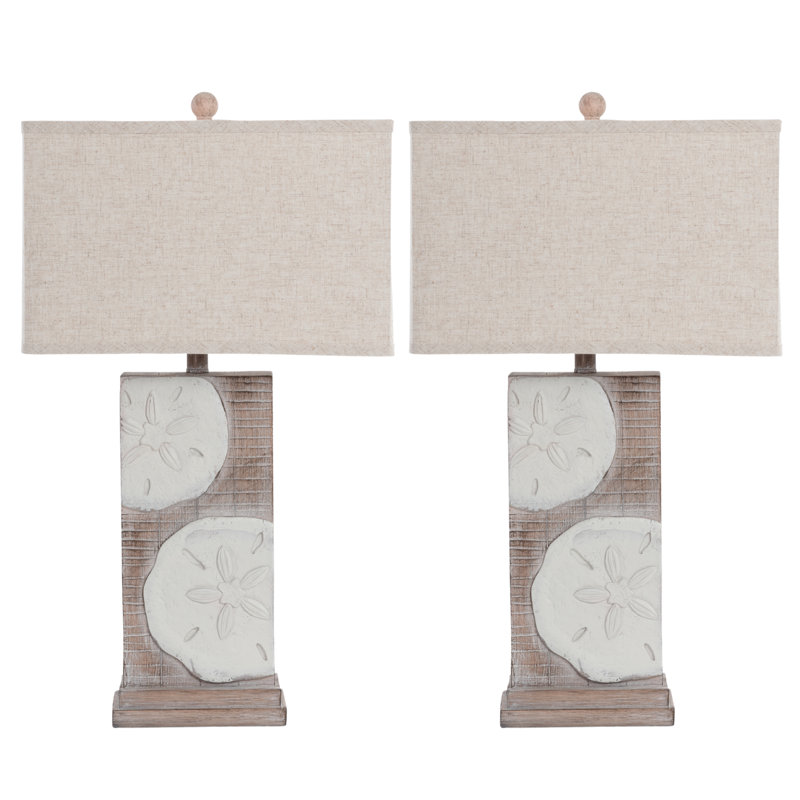 Sand Dollar - 30" Poly Table Lamp - Natural, Brown Finish