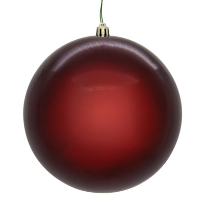 Wine Pearl Seamless Ball UV Drilled. Includes 4 ornaments per box.