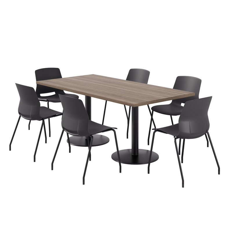Ensemble repas pour 6 personnes, Teck studio, Noir