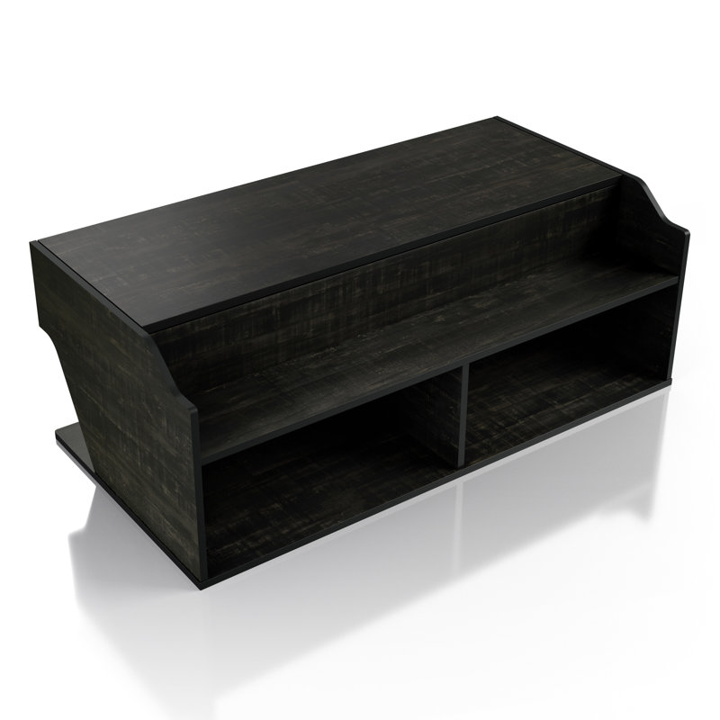 Huge Rectangular Wood Lift-Top Cocktail Table with Storage