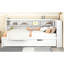 Lit de jour simple blanc avec lit gigogne, charge et rangement, fabrication en bois de pin, cadre, 10 lattes de lit, matelas de 6 po recommandé, peu encombrant, tablette de rangement avec capacité de charge de 350 lb, blanc, bois,