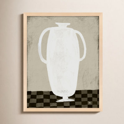 Chataignier White Vase - Painting on Paper