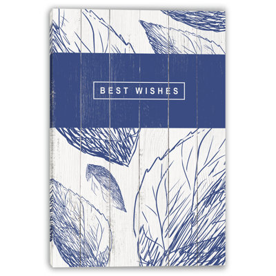 «Best Wishes», art mural sur toile botanique