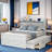 Roly Wooden Bed with Storage Headboard, Trundle, Three Storage and Outlets-1089177418-1089177417