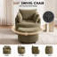 Fauteuil d'appoint pivotant en tonneau avec rangement caché Corduroy (ensemble de 2)-133072169