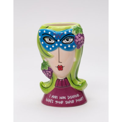 Dollymama's Makeup Brush Holder - Green Hair Lady