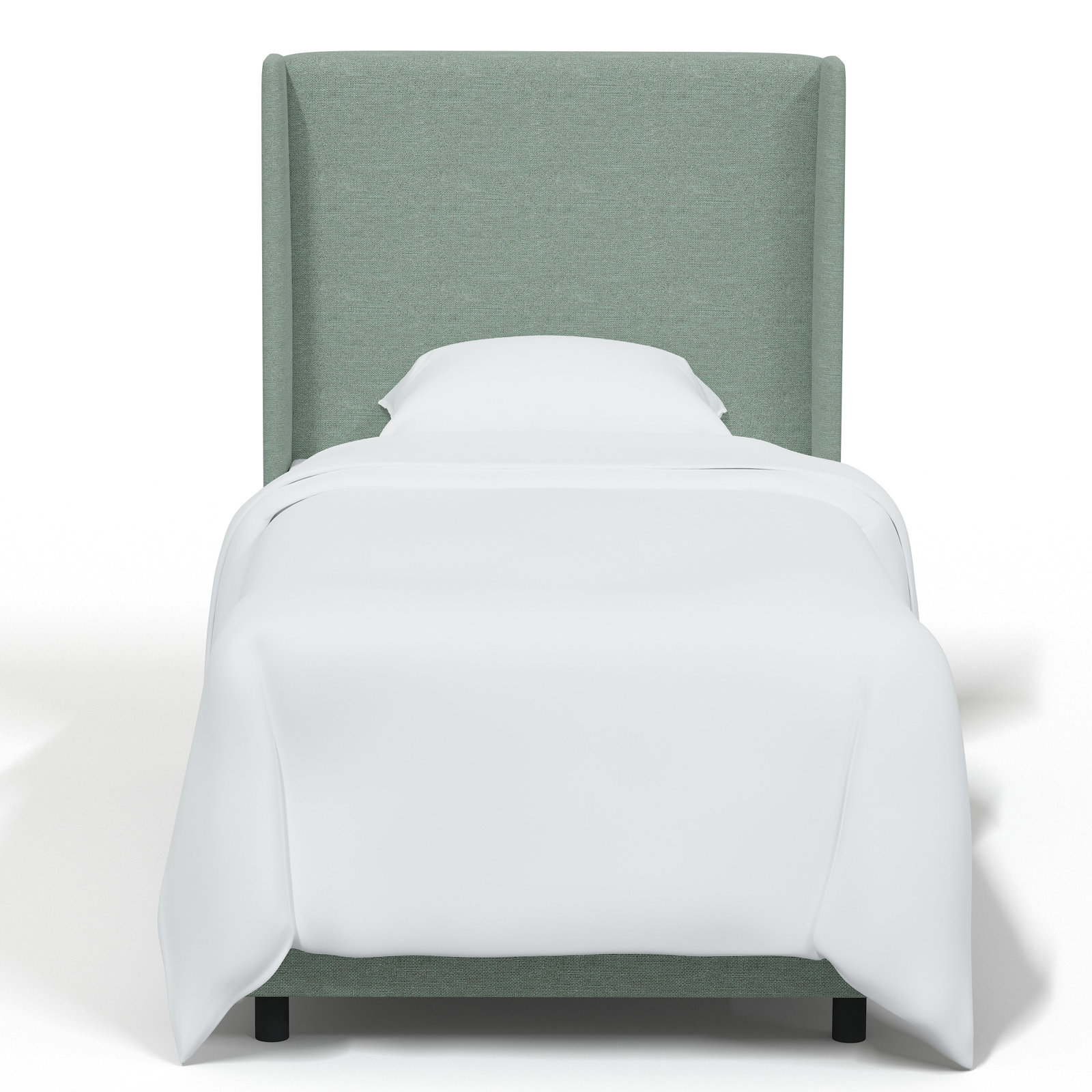 Tilly Upholstered Bed, Twin, Textured Seafoam Linen