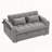 55.51 inch versatile foldable sofa bed in 3 lengths, modern sofa sofa sofa velvet pull-out bed, adjustable back and with USB port and ashtray and swivel phone stand-1679658277