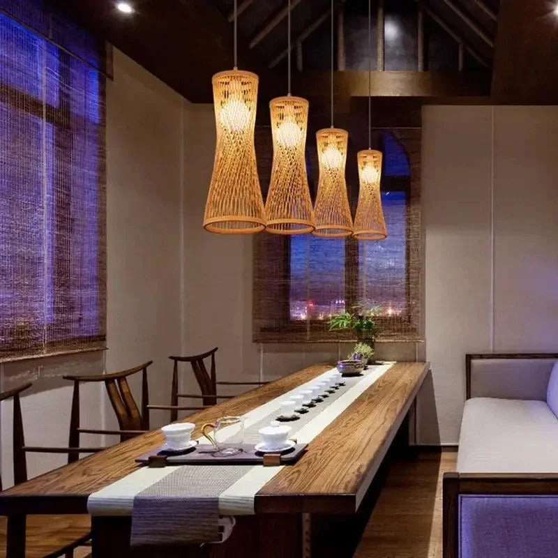 Alyna 1 - Light Natural Chandelier Pendant, 155cm H x 35cm W x 35cm D