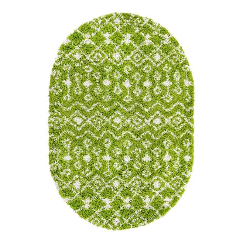 Tapis à poils longs Griego, Ovale 4 pi 1 po x 6 pi 1 po
