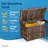 Bella ClickDecor Rustic Farmhouse Wicker Lightweight Indoor/Outdoor Storage Container Ottoman-1882071840
