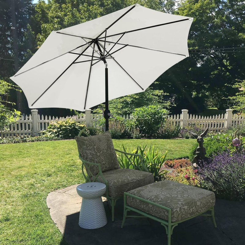 Calhaen 230cm Tilt Market Parasol, Cream