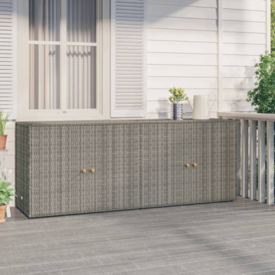 Rattan Cabinet Deck Box by VidaXL
