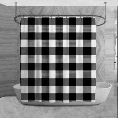 Rideau de douche en vichy Zaydaan