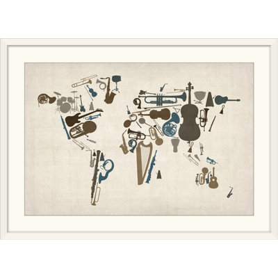 Francy «World Map» par Aniesha, impression