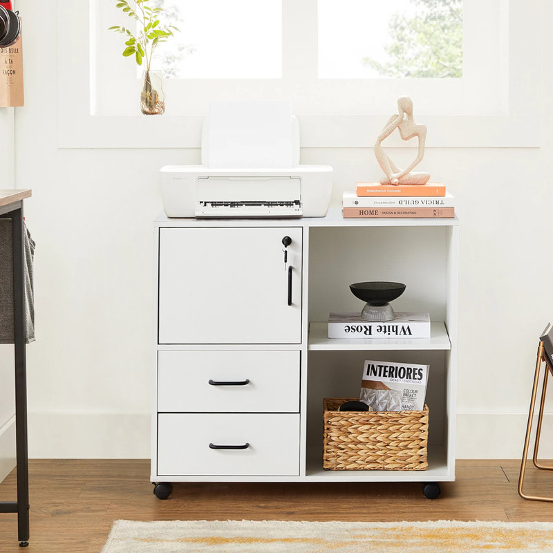 Beamond 3 Drawer Filing Cabinet, White