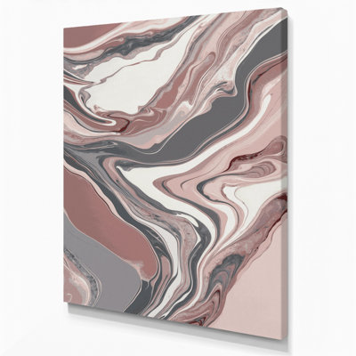 Abstrait art fluide sur toile grise 92