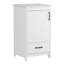 Meuble-lavabo simple 18 po avec comptoir en céramique