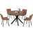 Solid Wood Round Dining Kitchen Table, 47.2", Intersecting Pedestal Base, Seats 4-6 | Gift Idea-2143005299-2143005302