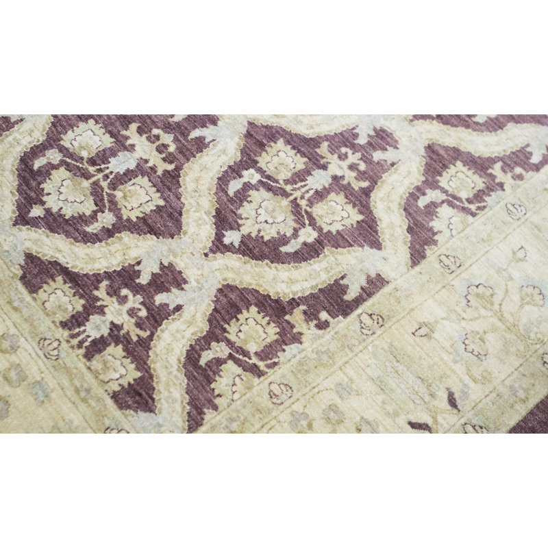 Tapis brun et beige de haute qualité noué à la main Ziegler