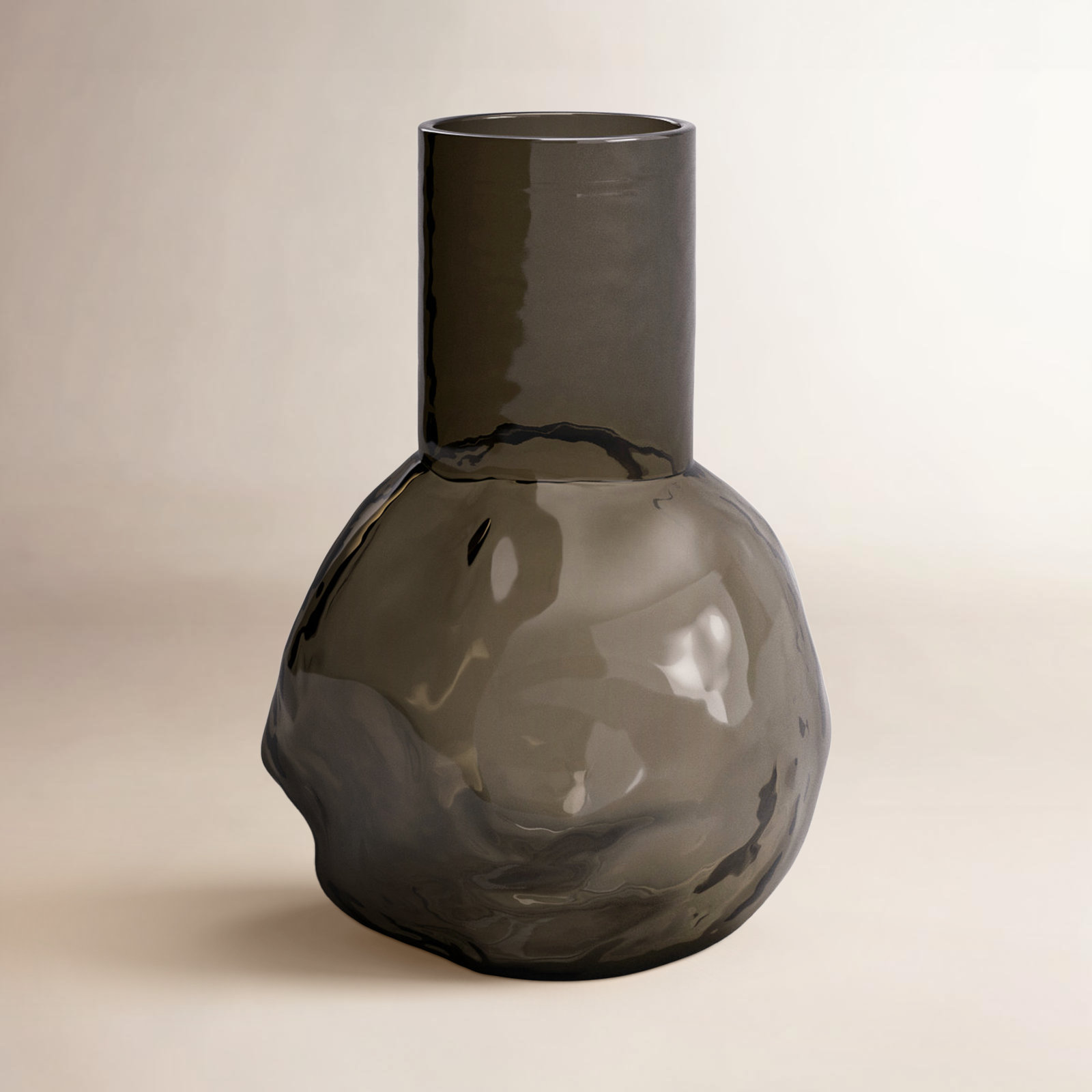 Filia Ceramic / Porcelain Table Vase, Brown, 11.81" H x 8.25" W x 8.25" D