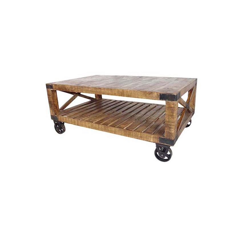 Adersen Solid Wood Top Coffee Table
