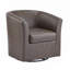 Fauteuil demi-tonneau pivotant en similicuir-130495984