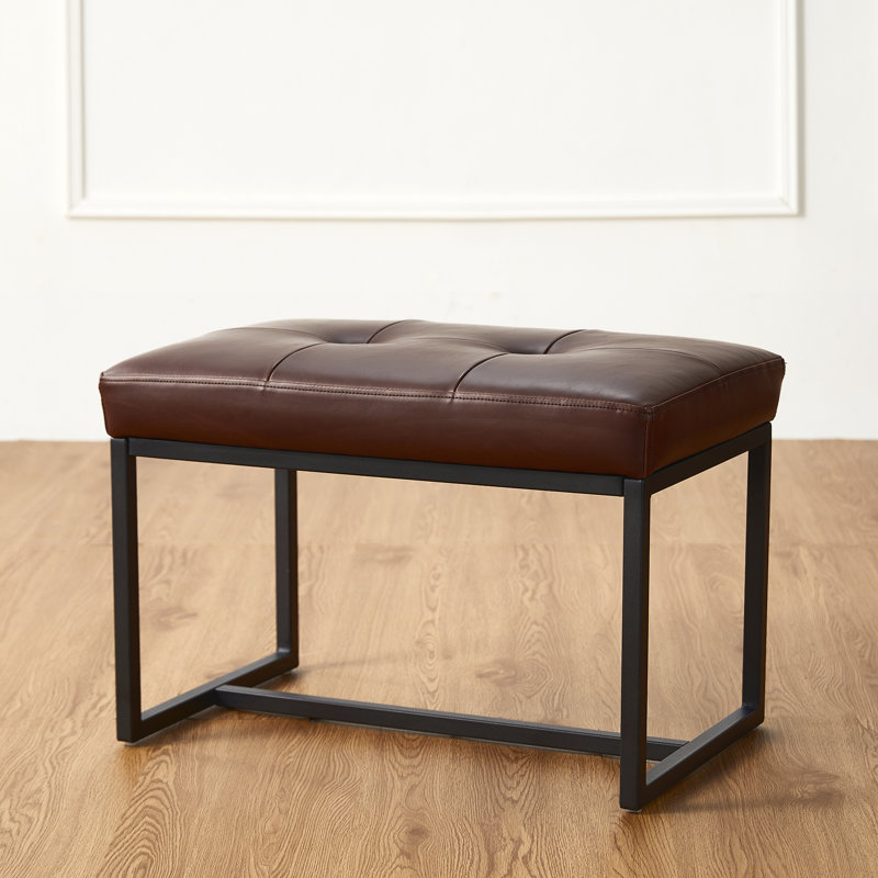 Buren Iron Accent Stool, Brown