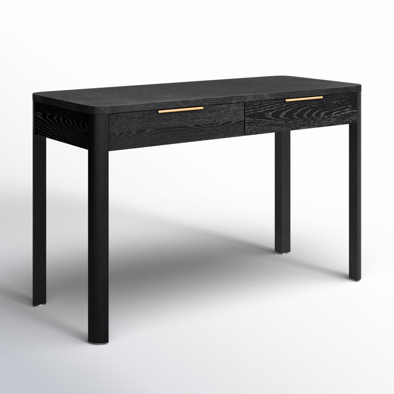 Tahani 2 Drawer Wood Desk, Black