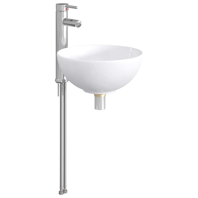 Belfry Bathroom 320mm W Metal Sink, Chrome
