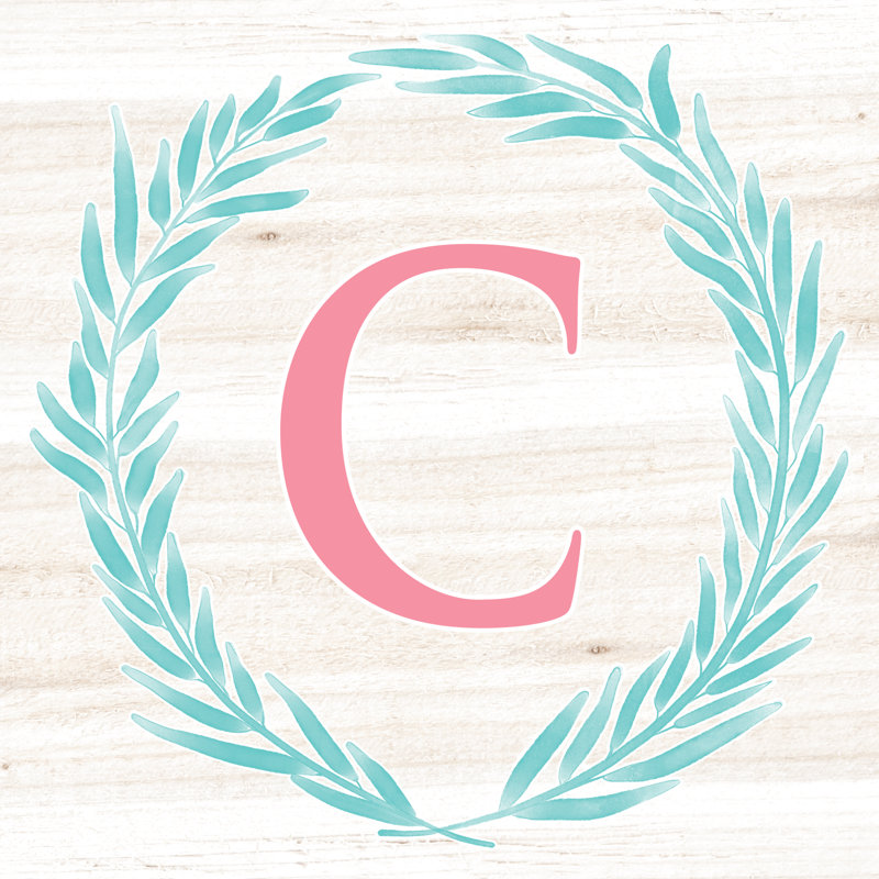 Laurel Wreath C - Wrapped Canvas Print, 30cm H x 30cm W
