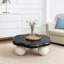 Table basse 35 "en forme de nuage, table basse minimaliste moderne en forme de pétale avec pieds sphériques-225161785
