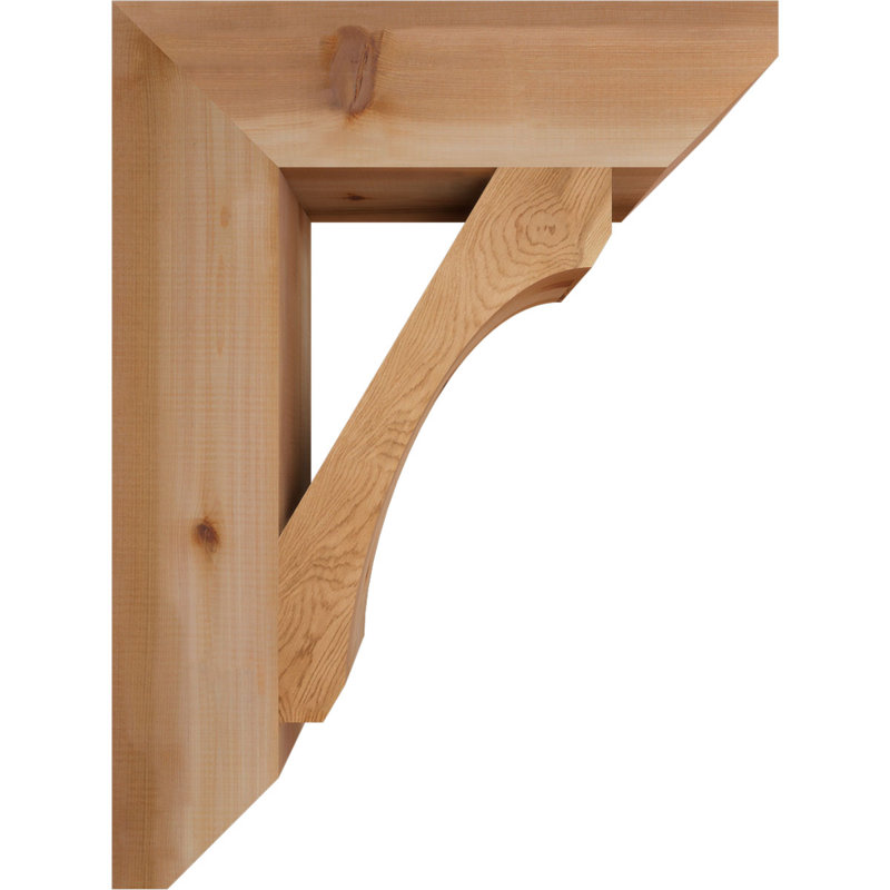Support en bois / corbeau, H 32 po x l 5,5 po x P 24 po, Cèdre rouge de l'Ouest (lisse)